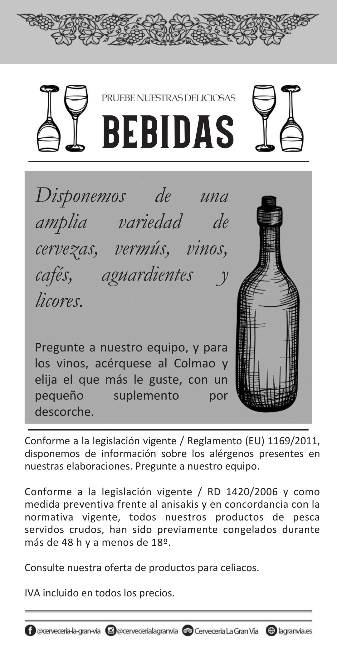 Bebidas en la Gran Vía